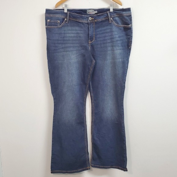 torrid Denim - Torrid Jeans Women's 22 R, Luxe Slim Boot Cut Blue Denim High Rise Pants